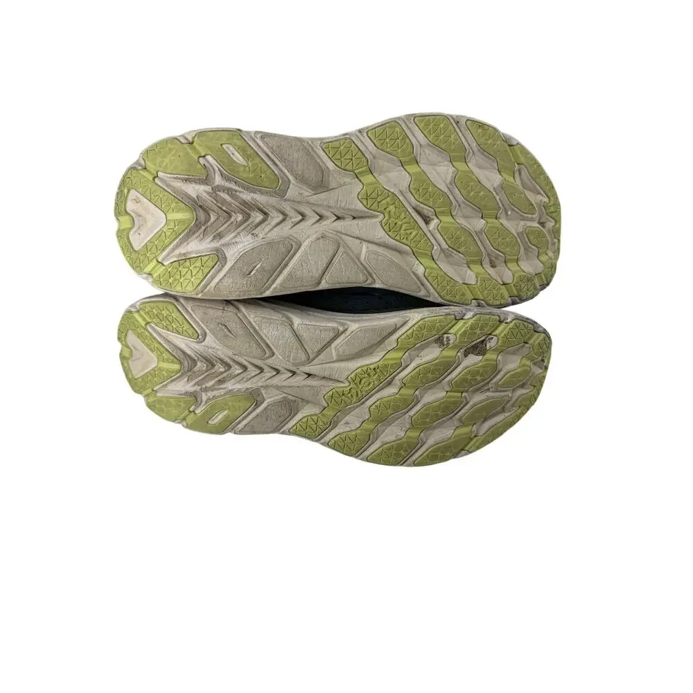 Hoka M Clifton 8 Blue Electric Green Mens 10D Running High Cushion